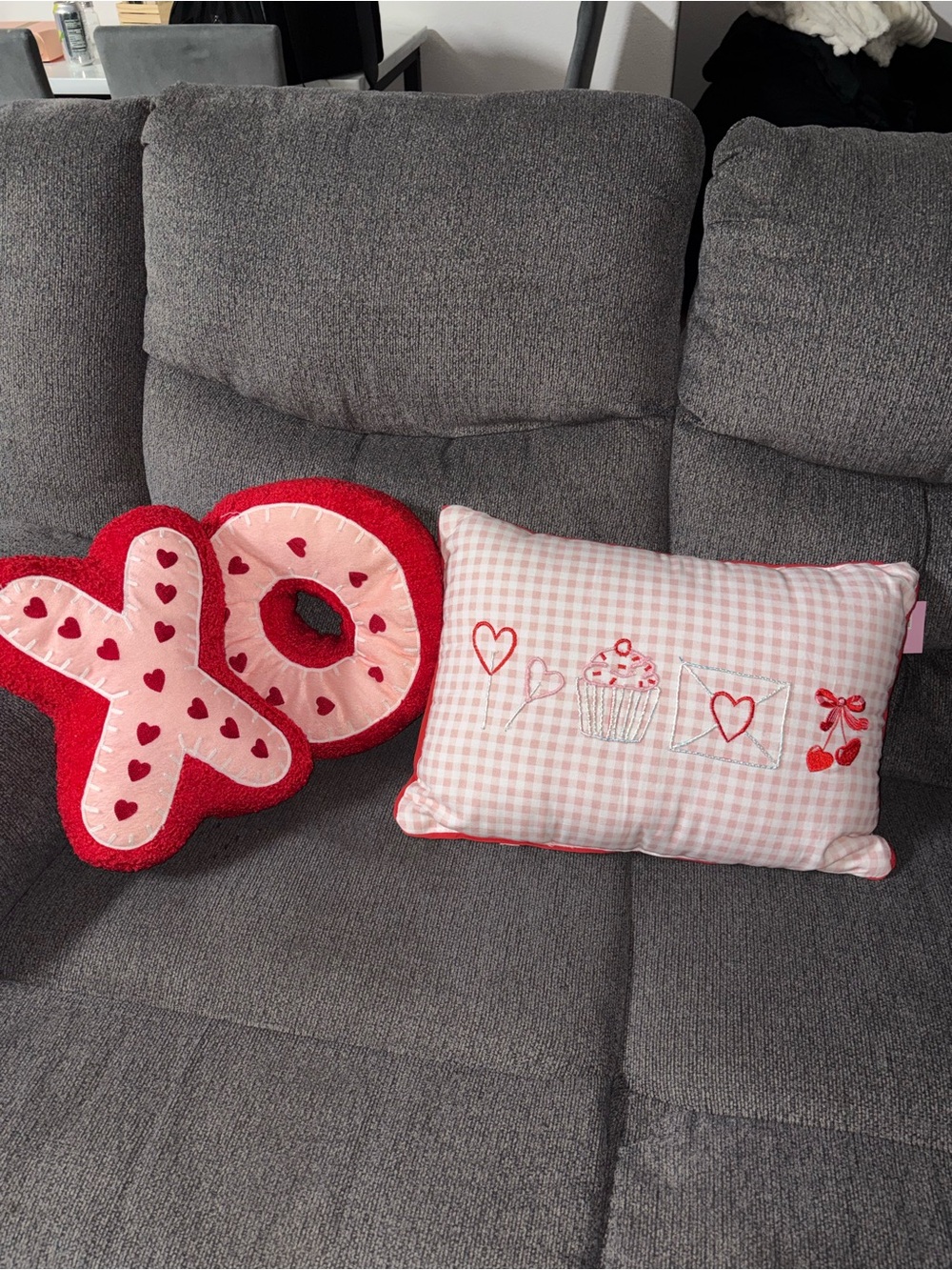 Kohl's Pink and Red Valentine Accent Pillows Set